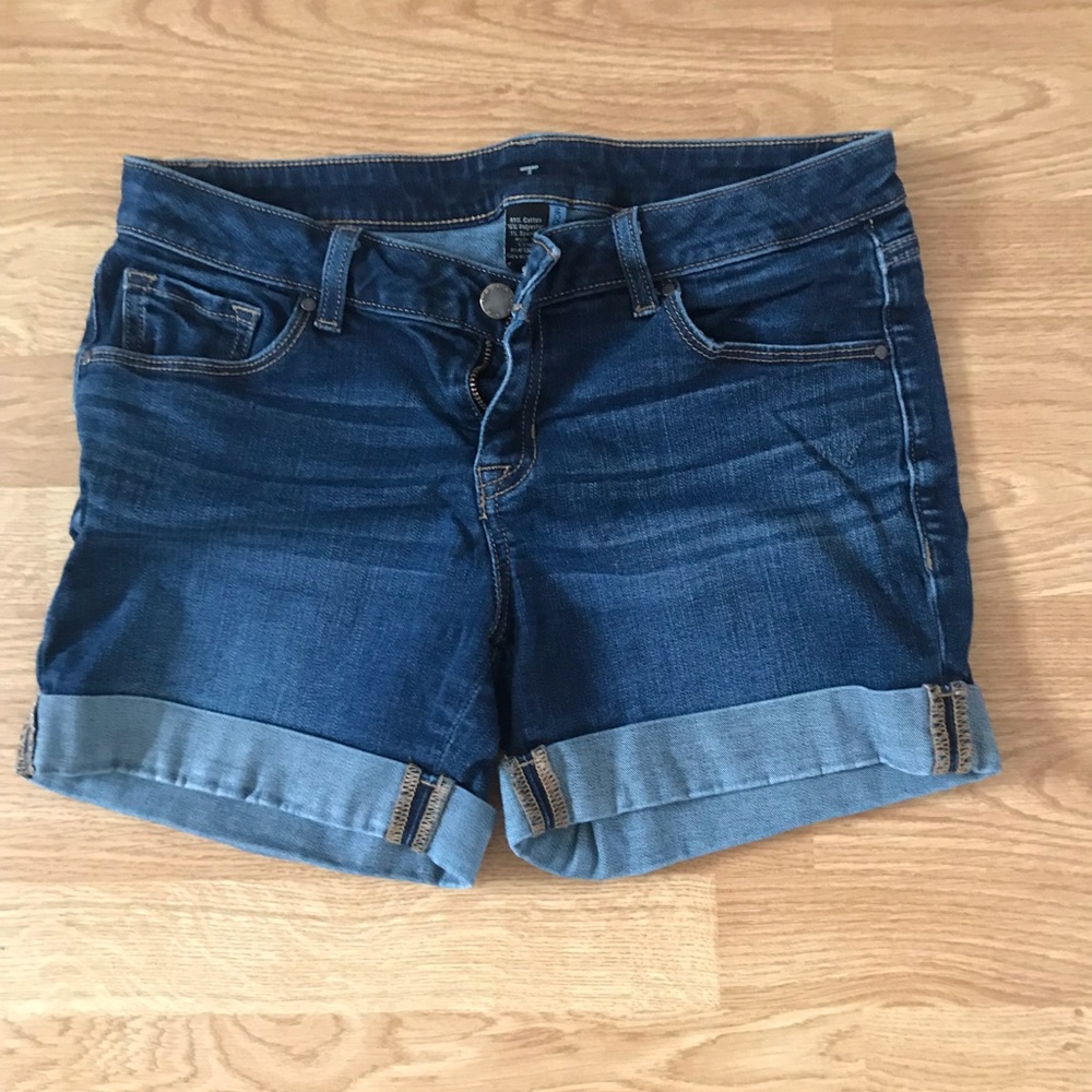 Mid Rise Jean Shorts